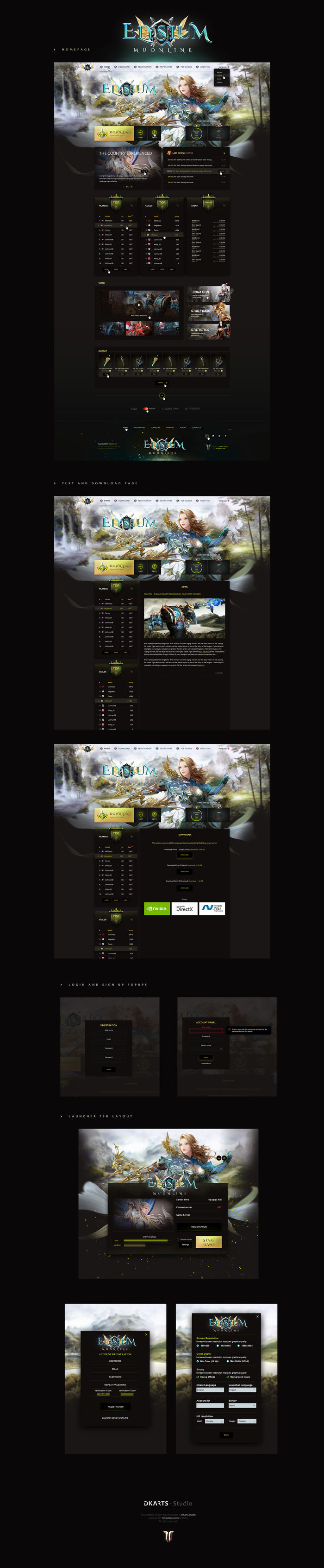 Elysium Mu Game Website Template