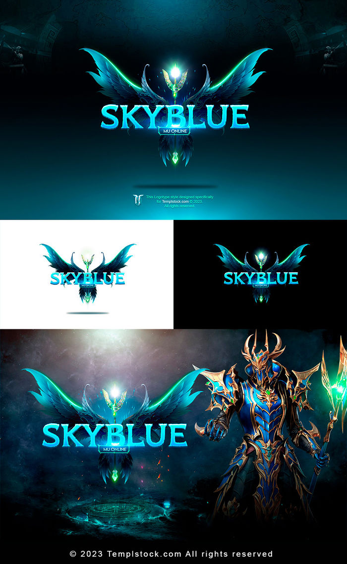 Mu SkyBlue Game Editable Logo
