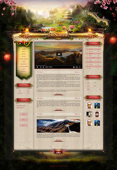 Almost Free! Asia Charmed Land Game Website Template