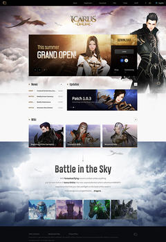 Icarus Game Website Template