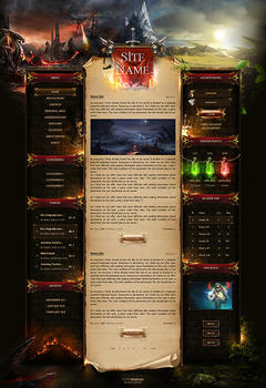 Lineage II Dragon Mountain Game Website Template