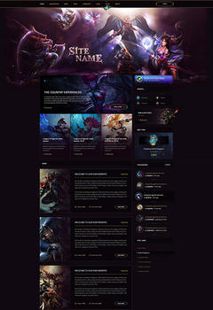 League of Legends Legacy Game Website Template
