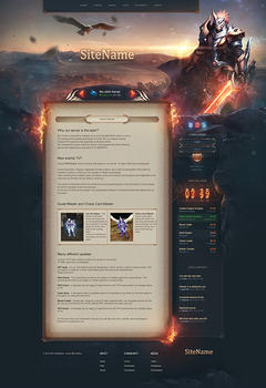Mu Online Desert Knight Game Website Template