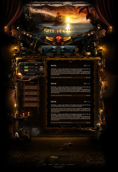 Pirates Caribbean Game Website Template