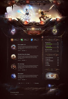 Excalibur Sword Game Website Template